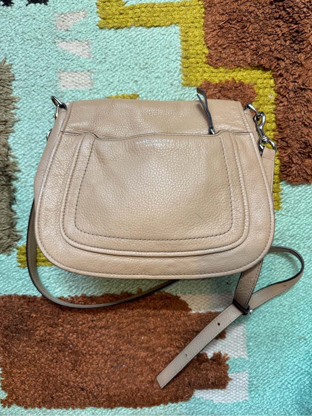 Marc Jacobs Beige Leather Shoulder Crossbody Bag